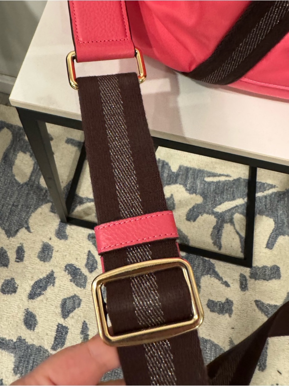 Coach Court Pink Travel Duffel with Front Pouch - Picture 10 of 16